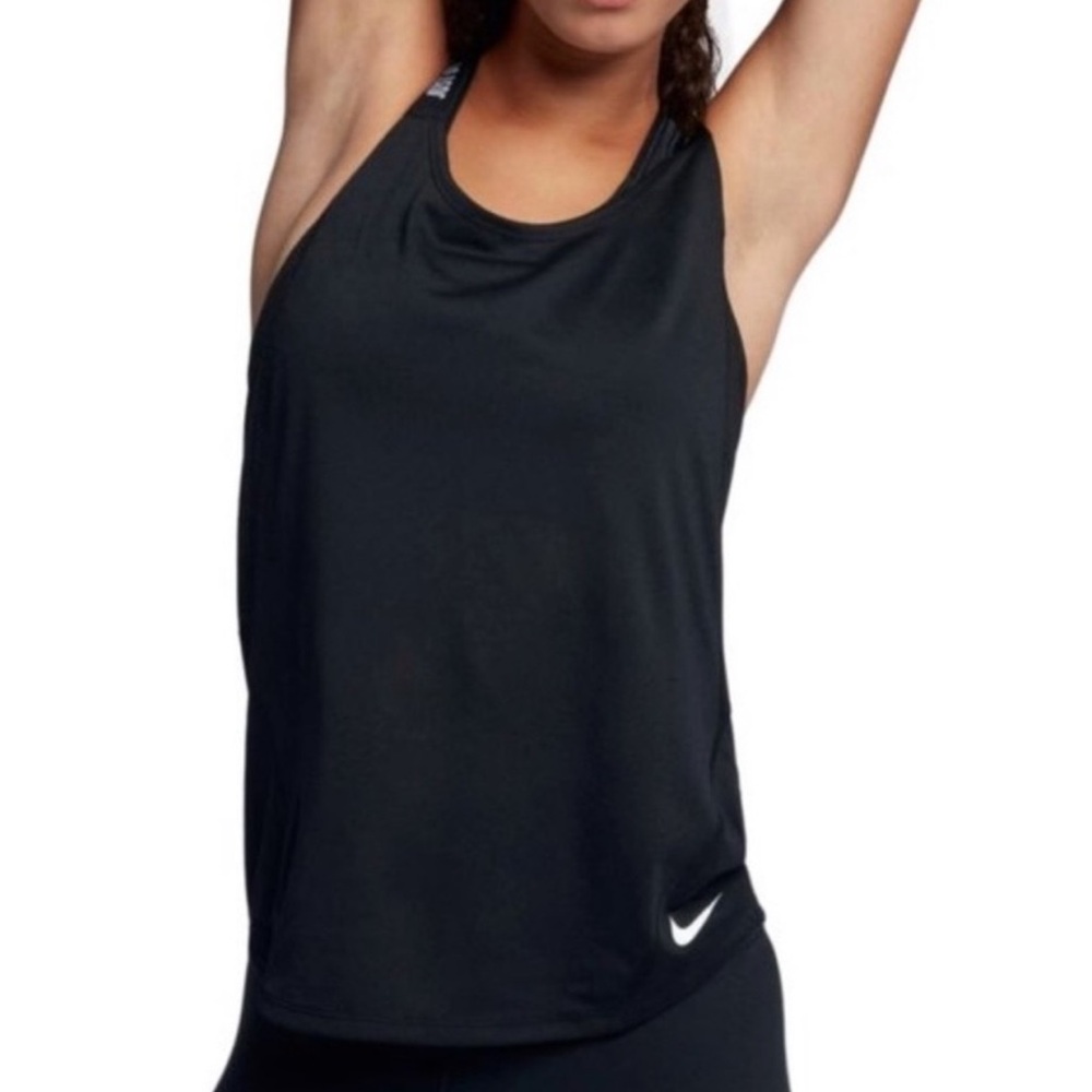 Nike | Women’s Dri-Fit Flowy Elastic-Back Workout Top, Black